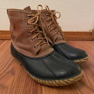 Lacrosse Womens Duck Brown Boots Leather Rubber USA Size 7.5